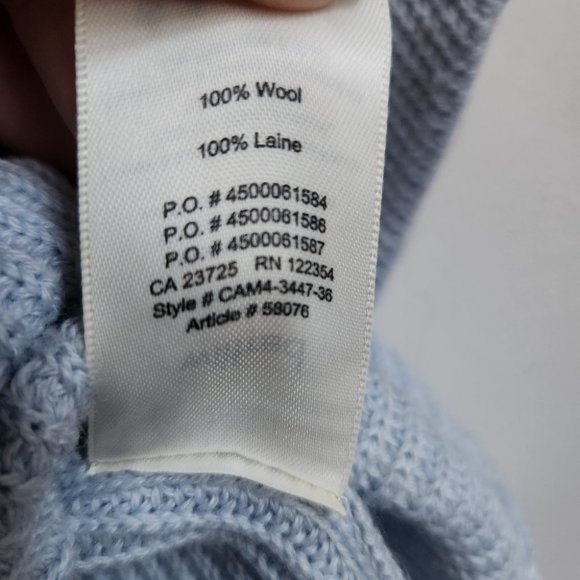 *SOLD* ARITZIA | WILFRED 100% wool Palmier sweater tunic blue sleeveless sz XS - Picture 5 of 6